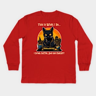 My Cat uses Chat GPT Kids Long Sleeve T-Shirt